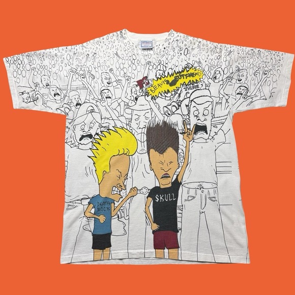 allsport Other - VTG 90s Beavis and Butt-Head T Shirt XL 1993 AOP Mtv AllSport Usa Single Stitch
